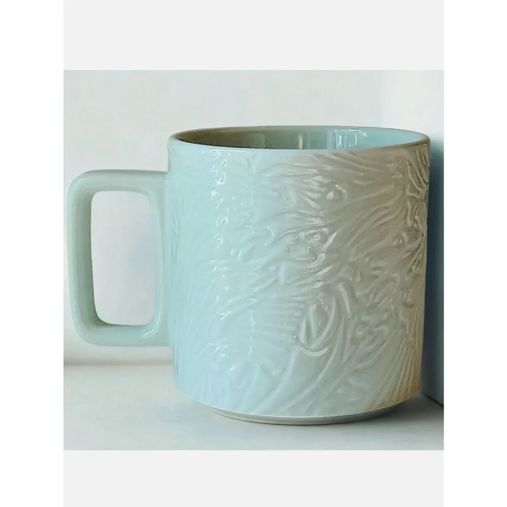 Starbucks Mint Green Siren Mermaid Tail Textured Ceramic Collectible  Coffee Mug